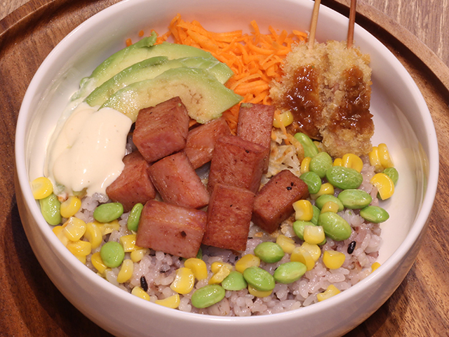 にんにくマヨのスパムボウル
